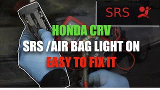 HONDA CRV SRS OR AIRBAG LIGHT ON CORE 093 HOW TO EASILY FIX IT [upl. by Ahsyas]