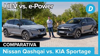 Nissan Qashqai vs Kia Sportage ¿Qué SUV híbrido es mejor compra  Review en español  Diariomotor [upl. by Lorn]