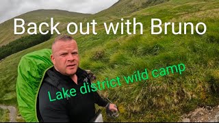 Lake district hike and wild camp Small water to angle tarn Back out with big Bruno 💙 [upl. by Dorion898]