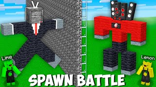 I created THE NEWEST MOB SPEAKERMAN VS TV MAN SPAWN BATTLE in Minecraft  INCREDIBLE MOB [upl. by Linden376]