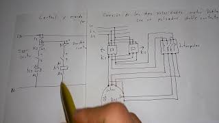 Circuito control y mando motor dahlander con pulsador de doble contacto [upl. by Talyah746]