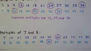 Grade 4 Math 54 What are Common Multiples 49 New version [upl. by Edelman803]