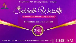 International Womens Day of Prayer  Sis Julia Joseph  March 02 2024  1000 AM  New Bethel [upl. by Ydoj]