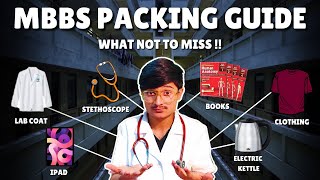 MBBS Packing Guide  What to Pack for Your First Year in Medical School mbbs neet [upl. by Herr]