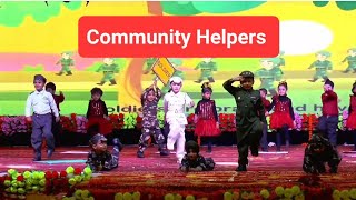 Community Helpers Song Unsung Heroes Song Nursery Kids Dance Annual DayJalsa [upl. by Fink]