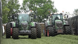 FENDT 724 amp FENDT 936 am Silo verdichten  FENDT 820 bringt Nachschub  SOUND  4K [upl. by Zaraf144]