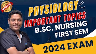 Most Important Physiology Topics for Bsc Nursing 2024 Exam  Bhushan Science Online Classes [upl. by Ahsotal]