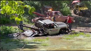 Off Road Wrecker buried in the mud 44 inch tires covered [upl. by Anehsuc]