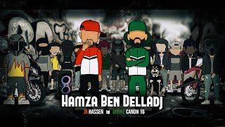 Junior Hassen feat didinecanon16Officiel  Hamza Ben Delladj Official Lyrics Video [upl. by Dorehs144]