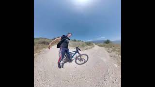 ⚠ nohand downhill on Upper Neochoropoulo ⚠  🤘 🎄 😎 🦅 bikeflightstunt mtb bike risk drift [upl. by Alurta]