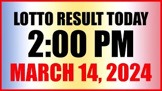 Lotto Result Today 2pm March 14 2024 Swertres Ez2 Pcso [upl. by Alake164]