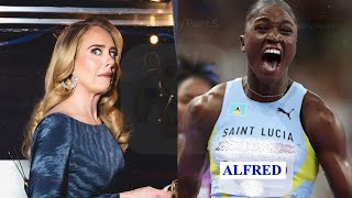 Adele Stops Concert For Womens 100m Olympic Finals [upl. by Leumel]