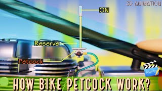 How Does Motorcycle Petcock Work A Very Smart Engineering Behind Petcock3D Animation With CC [upl. by Annad118]