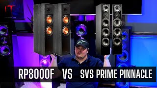 Klipsch RP8000F To SVS Prime Pinnacle REVIEWDEMO OF SVS PRIME PINNACLE TOWER [upl. by Azerila374]