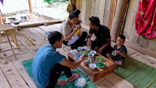 Digging the Pig Pen Floor Simple Lunch with Family  Farmer Family [upl. by Ornie]