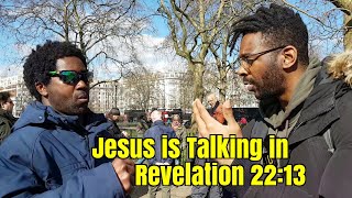 Speakers Corner  Part 2  David the Trinitarian debates Will the Unitarian on If Jesus is God [upl. by Kcirttap]