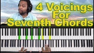 How To Play Seventh Chords Voicings For Jazz and Gospel Piano [upl. by Ledairam]