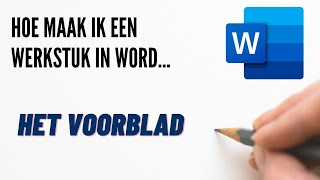 Hoe maak ik een werkstuk in Word  01 Het voorblad [upl. by Einafpets]