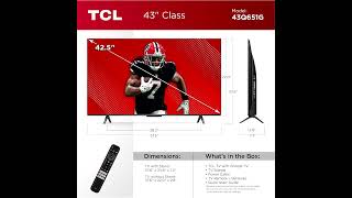 Review TCL 43Q651G Q65 QLED 4K UHD Smart TV 2024 [upl. by Kamerman633]