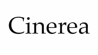 How to Pronounce Cinerea [upl. by Gideon]