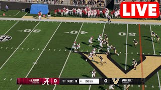 NCAAF LIVE🔴 Alabama Crimson Tide vs Vanderbilt Commodores  Week 6 Full Game 2024 College Football25 [upl. by Holms237]