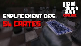 EMPLACEMENT DES 54 CARTES  Gta 5 Online  Map avec trajet [upl. by Nallid]