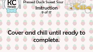 Pressed Duck Sweet Sour  Kitchen Cat [upl. by Sello]