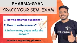 how to attempt semester exam  b pharmacy semester exam  bpharmacy pharmacy depthofbiology [upl. by Antonetta]