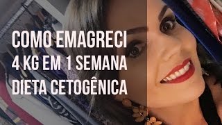 Dieta Cetogênica  Como Emagreci 4 kg em 1 semana [upl. by Templas]