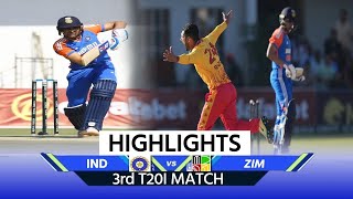 IND vs ZIM Highlights India vs Zimbabwe 3rd Match Highlights  Full Match Highlights  Shubman Gill [upl. by Dorahs]