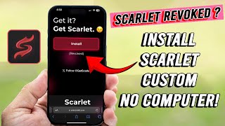 Install Scarlet Custom Cert  Developer on iOS No Computer [upl. by Eibmab]