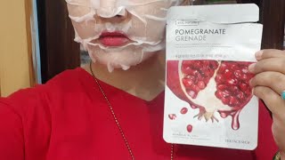 The face shop pomegranate sheetmask review [upl. by Nyra]