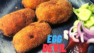 Dimer Devil  Bengali Style Egg Chop  Kolkata Style Egg Devil Snack  How to make Egg Devil [upl. by Nivrac]