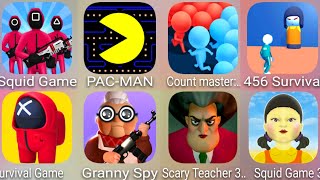 456 Survival GameSquid Game 3DPAC MANCount MasterSurvival Game ImpostorScary TeacherGranny Spy [upl. by Conlen]