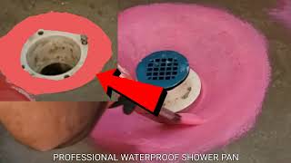 RedGard Shower Floor Waterproofing  Full Tutorial Video  redgard shower liner [upl. by Drarrej]