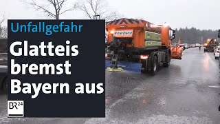 Schnee und Glätte Flüge Züge Unterricht und Müllabfuhr fallen aus  BR24 [upl. by Knowling]