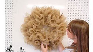 Basic Burlap Ruffle Wreath Tutorial by Trendy Tree [upl. by Sapphire]