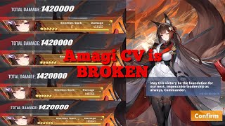 AMAGI CV Damage is Kinda BROKEN Azur Lane [upl. by Pollard]