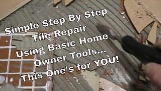 How to remove and replace a single Floor tile Step by step tile removal and replacement [upl. by Chadabe]