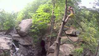 Cliff Jumping at Fawns Leap  Kaaterskill Falls New York [upl. by Barbuto]