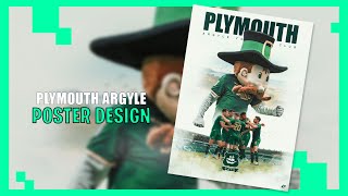 Creating a Sports Design Poster  Photoshop Time Lapse plymouthargyle [upl. by Wetzell]