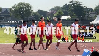 Aksi seru final estafet 4x100 meter T1113 [upl. by Anstice]