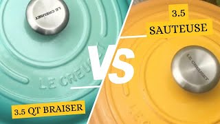 Le Creuset This or That Requested Le Creuset 35 qt Braiser Vs 35 qt SauteuseMay 2024 [upl. by Aillimac624]