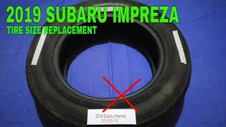 🚗 🚕 2019 Subaru Impreza Tire Size 🔴 [upl. by Ahsakat]