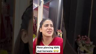 Nose piercing kbhi mat karwana 😭😭 pranjaldahiya gulabiqueen kaleshichori vlog [upl. by Wright]