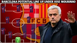 BARCELONA POTENTIAL LINEUP UNDER JOSE MOURINHO  RUMOUR ‼️ [upl. by Auqinot]