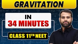 Complete GRAVITATION in 34 Minutes  Class 11th NEET [upl. by Neela]