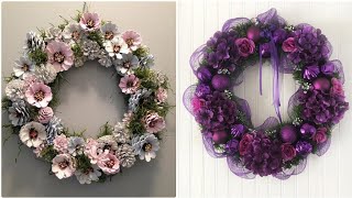 pine cone floral wreath designsPine cone wreathwreath ideas [upl. by Okiek]