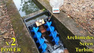 How to make a Turbine using 2 Archimedes screws [upl. by Gussy971]