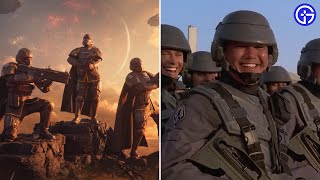 Helldivers 2 vs Starship Troopers Movie Opening Scene Comparison [upl. by Critchfield86]